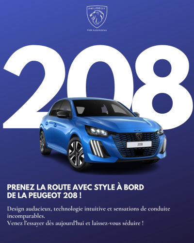 🚗 La Peugeot 208 vous attend chez PHM Automobiles !